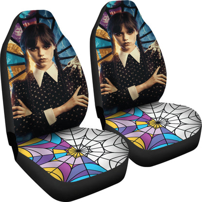 Wednesday Car Seat Covers Custom For Fans Ci221214-02