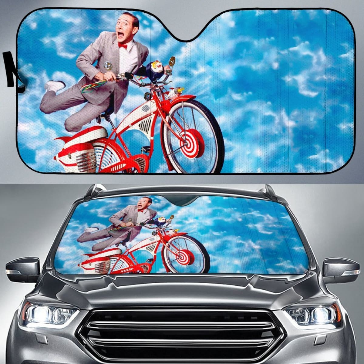 Wee Pee Herman Art Car Sun Shades Amazing Gift Ideas Universal Fit 173905