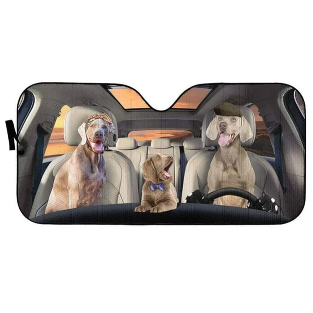 Weimaraner Dogs Custom Car Auto Sun Shades Windshield Accessories Decor Gift