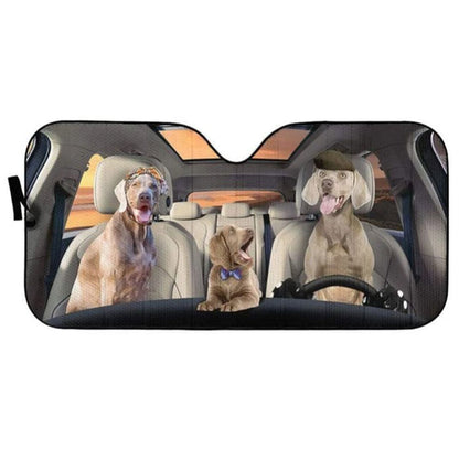 Weimaraner Dogs Custom Car Auto Sun Shades Windshield Accessories Decor Gift