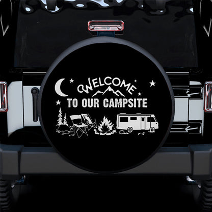 Welcome To Our Campsite Car Spare Tire Cover