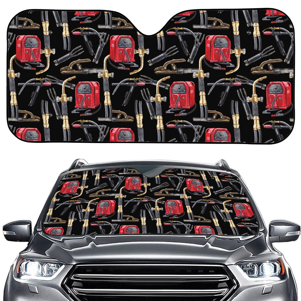 Welding Machine Pattern Print Car Windshield Sun Shade