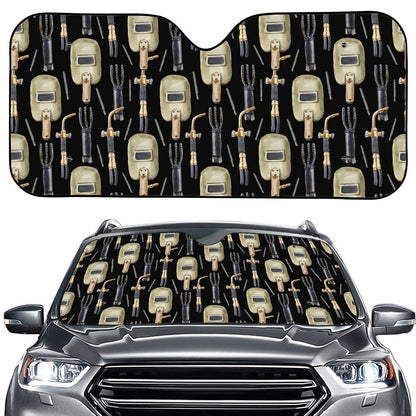 Welding Mask Pattern Print Car Windshield Sun Shade
