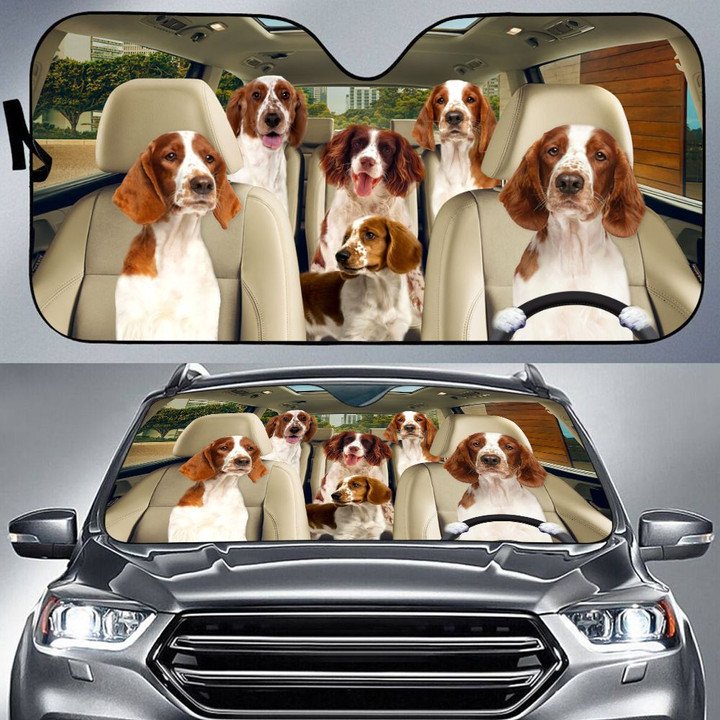 Welsh Springer Spaniel Car All Over Printed 3D Sun Shade