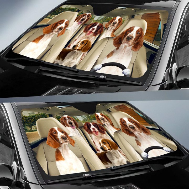 Welsh Springer Spaniel Car All Over Printed 3D Sun Shade