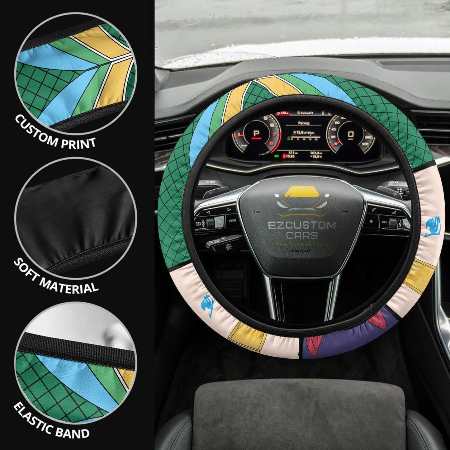 Wendy Marvell Fairy Tail Anime Steering Wheel Cover
