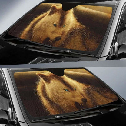Werewolf Arctic Wolf Car Sun Shades 918b Universal Fit