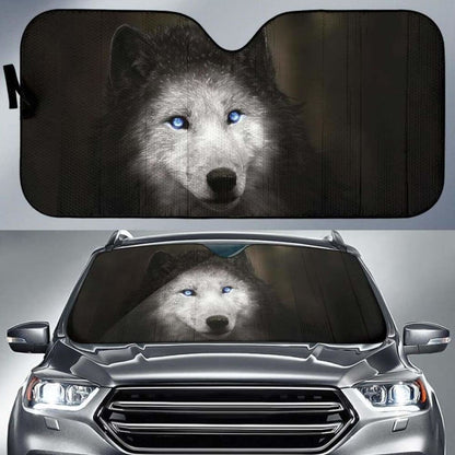 Werewolf Blue Eyes Car Sun Shades 918b Universal Fit