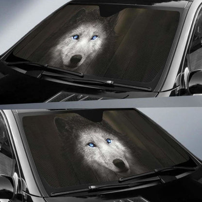 Werewolf Blue Eyes Car Sun Shades 918b Universal Fit