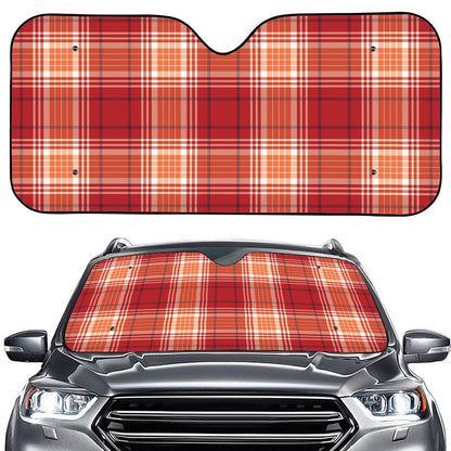 Western Tartan Pattern Print Car Windshield Sun Shade