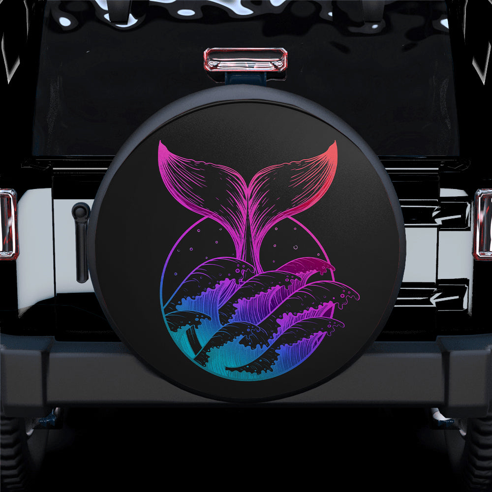 Whale Art Car Spare Tire Cover