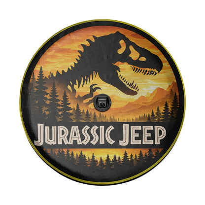 Wheel Cover Leather Spare Tire Cover – Jurassic Park Theme - Image 5