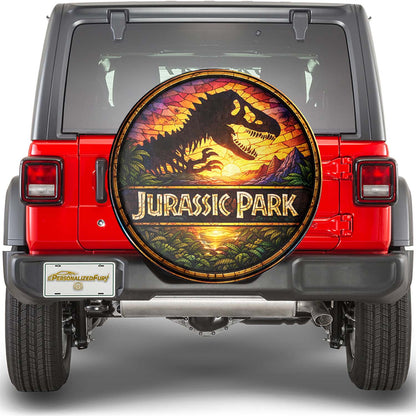 Wheel Cover Spare Tire Cover – Jurassic Park Leather - Image 1