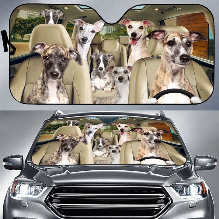 Whippet Car All Over Printed 3D Sun Shade