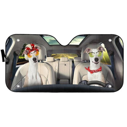 Whippet Dog Car Auto Sun Shades Windshield Accessories Decor Gift