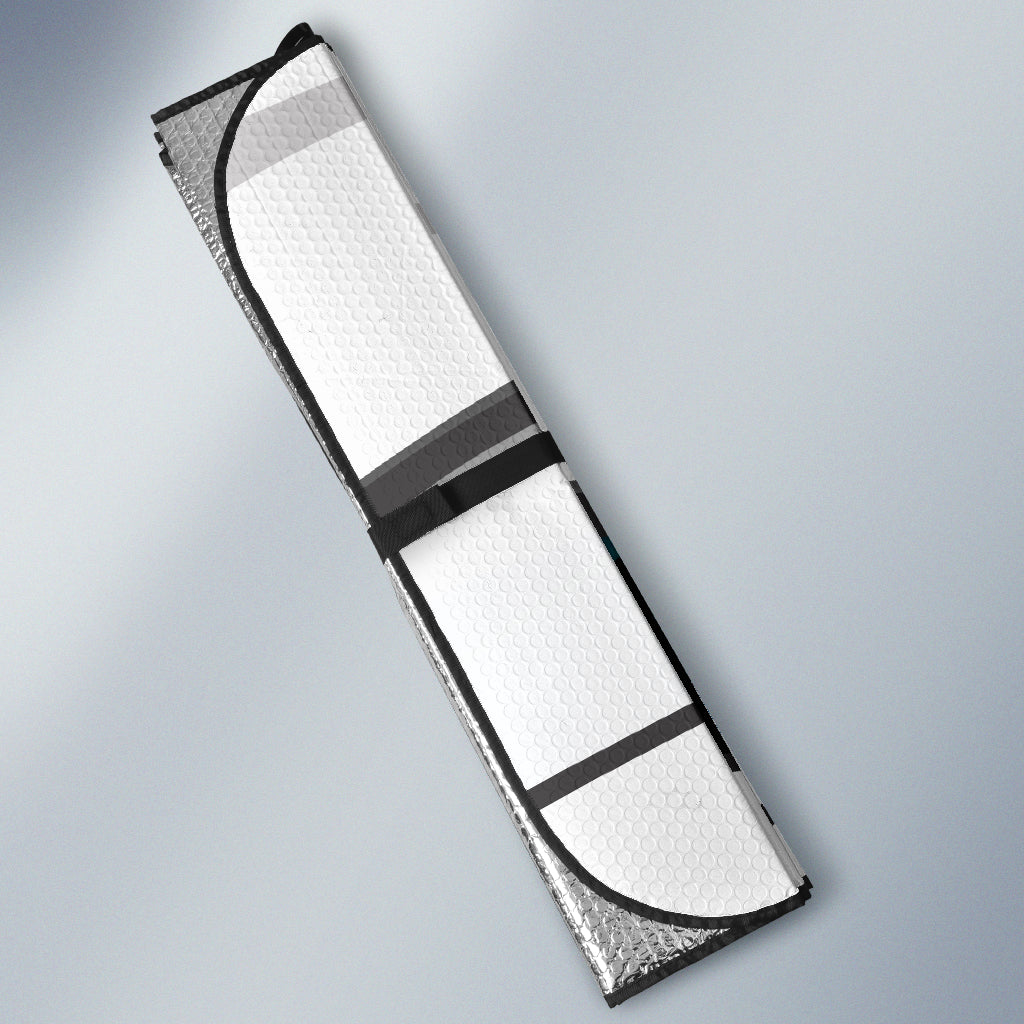 White Angry Eyes Car Auto Sun Shades