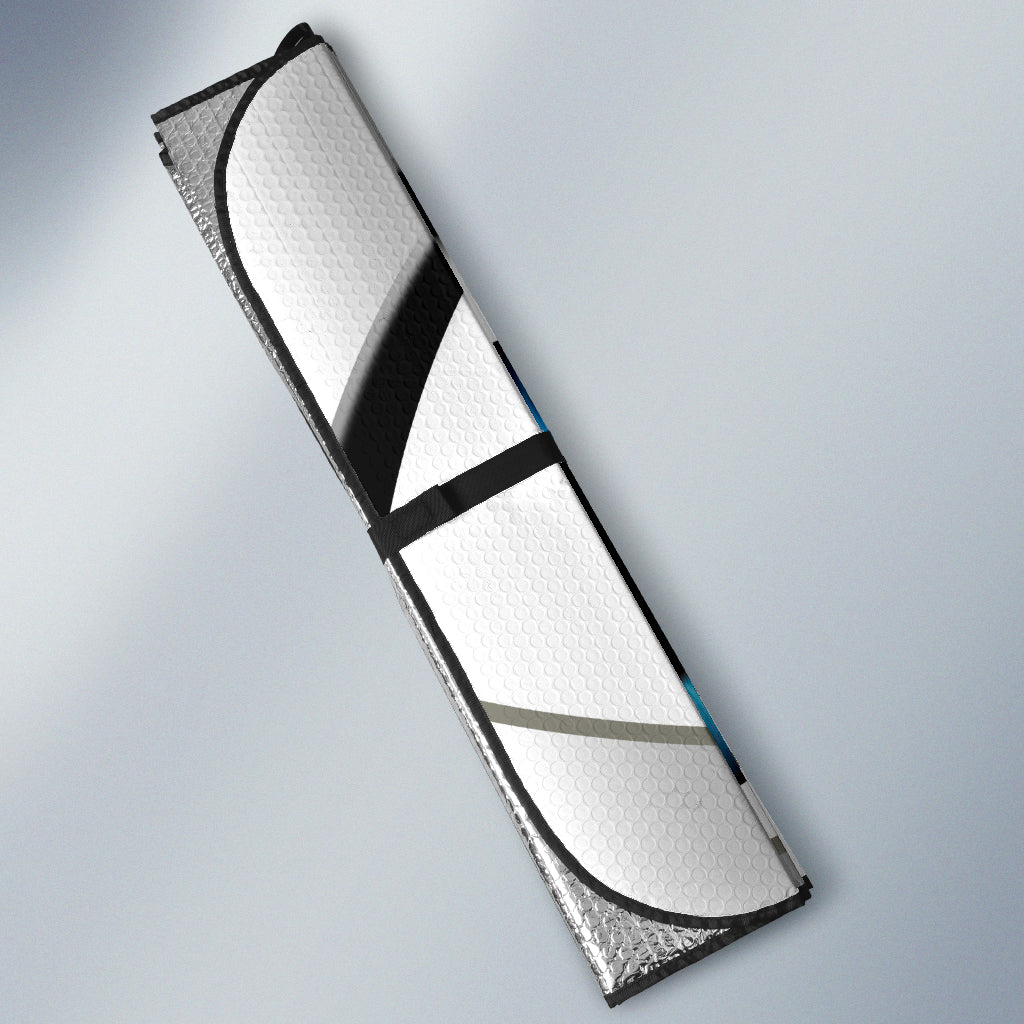 White Cartoon Eyes Car Auto Sunshades