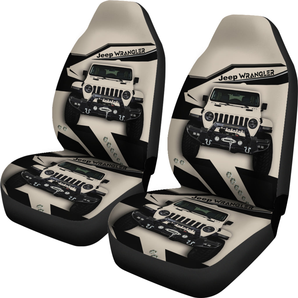 White Cream Jeep Car Seat Covers