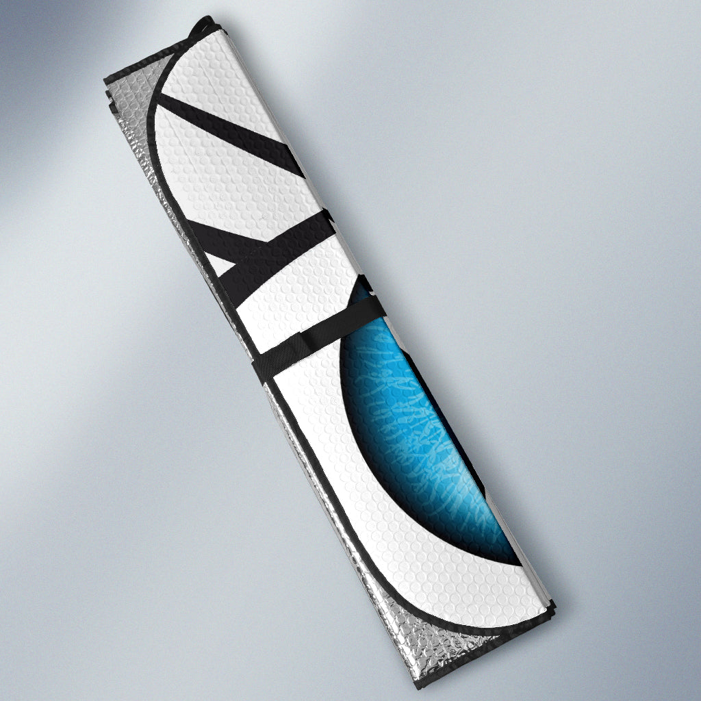 White Cute Eyes Cartoon Auto Sun Shades
