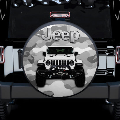 White Jeep Camouflage Car Spare Tire Cover