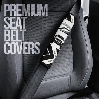 White Jeep Car Seat Belt Cover Custom Car Accessories