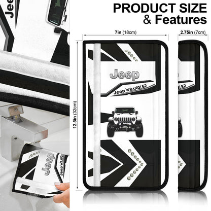 White Jeep Car Seat Belt Cover Custom Car Accessories