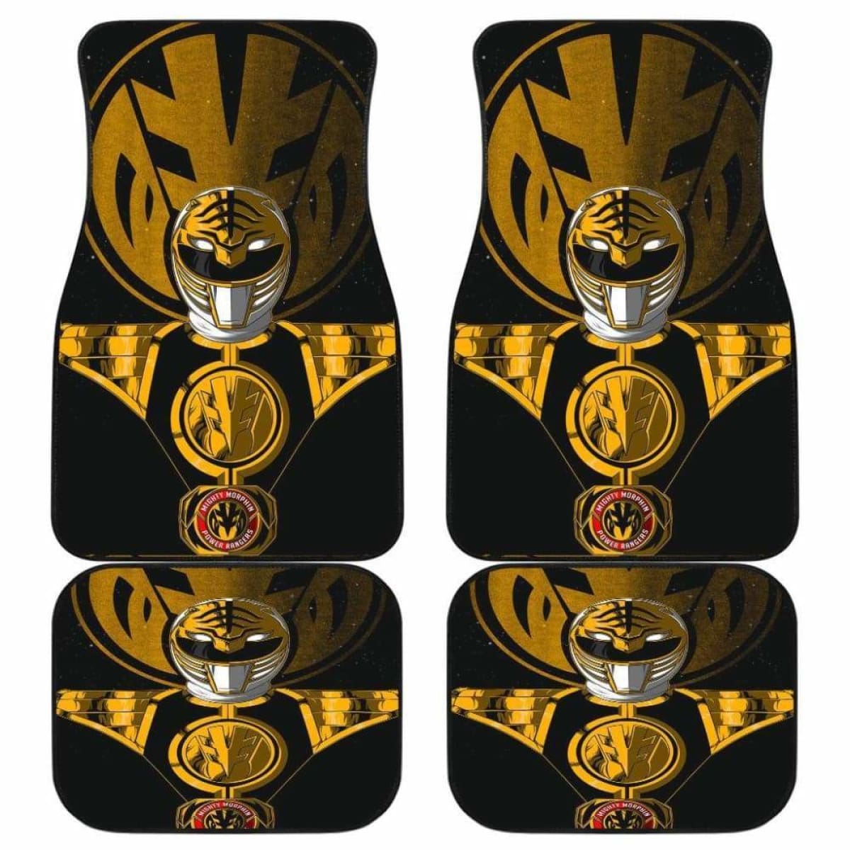 White Ranger Power Car Mats Universal Fit