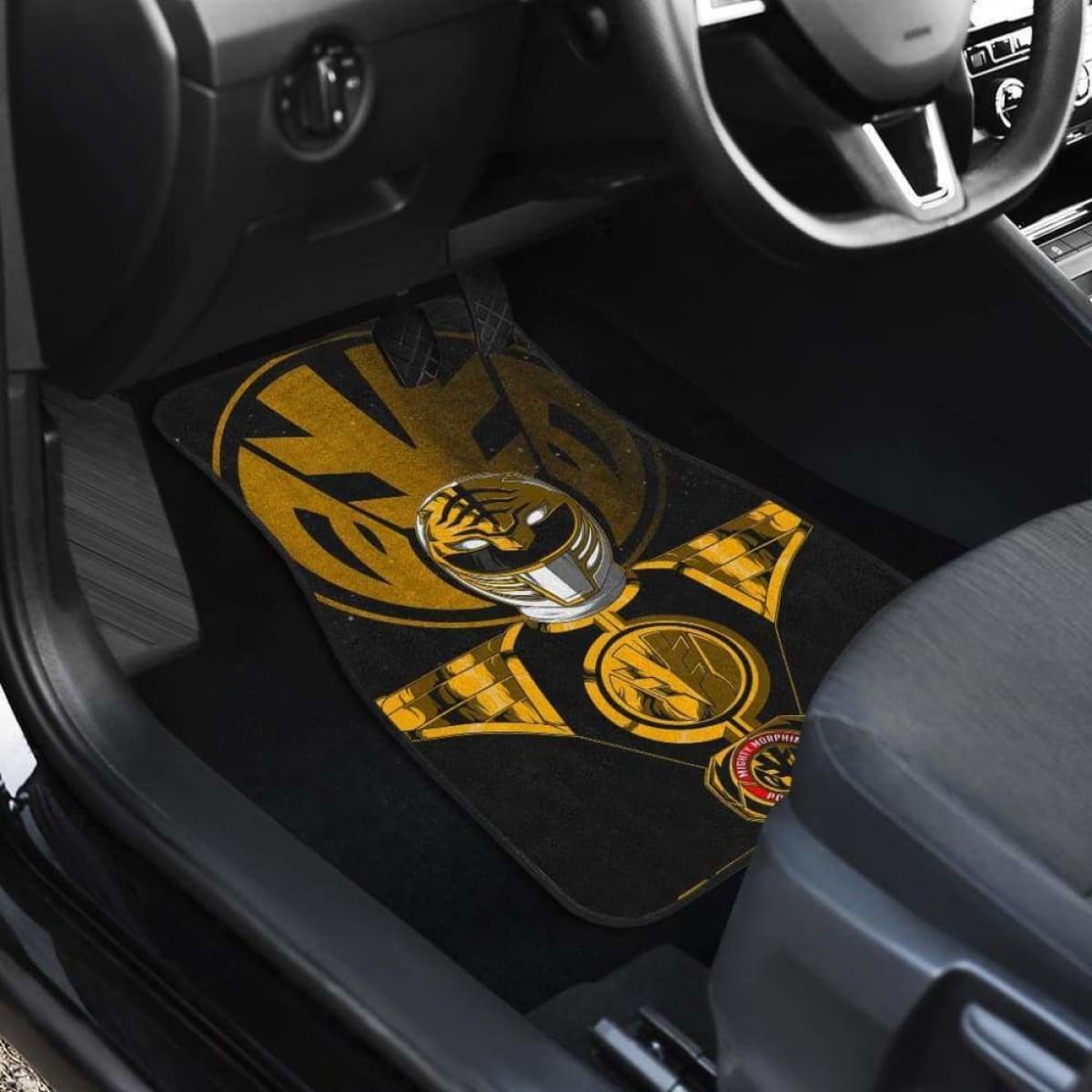 White Ranger Power Car Mats Universal Fit