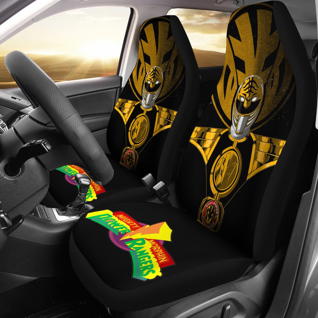 White Ranger Power Car Seat Covers