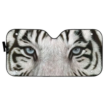 White Tiger Eyes Car Auto Sun Shades Windshield Accessories Decor Gift