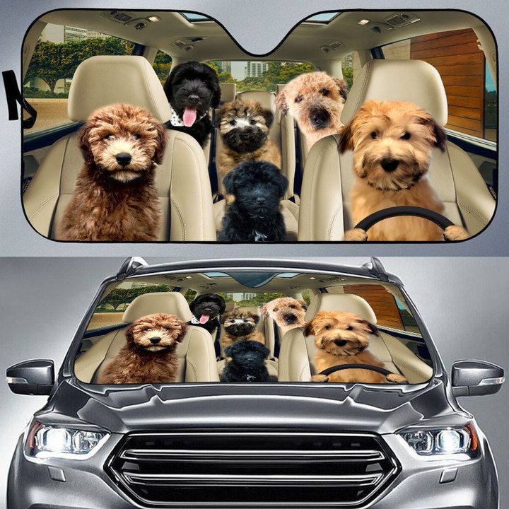 Whoodle Car All Over Printed 3D Sun Shade