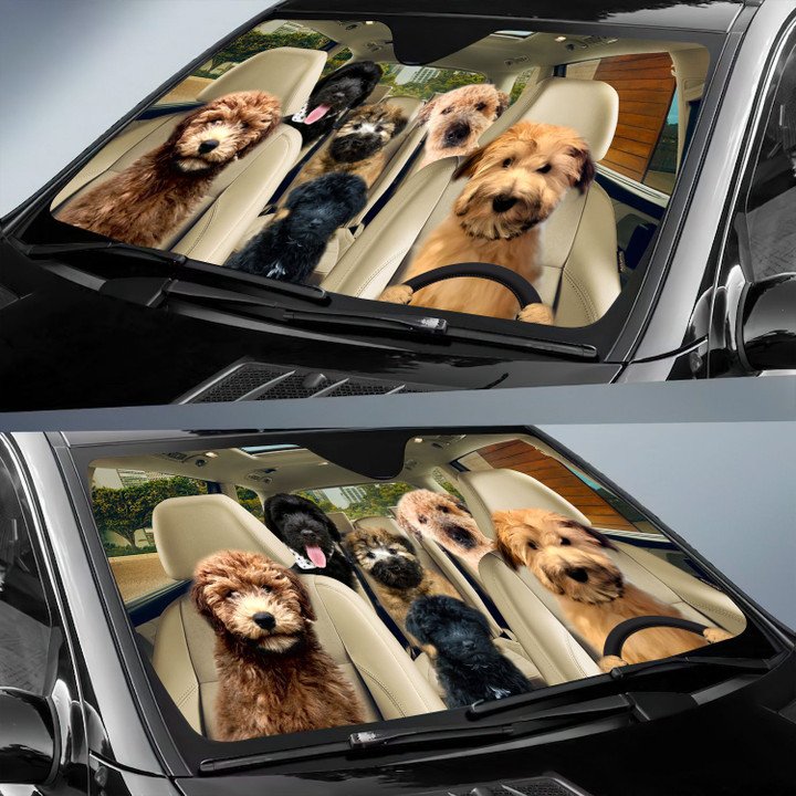 Whoodle Car All Over Printed 3D Sun Shade