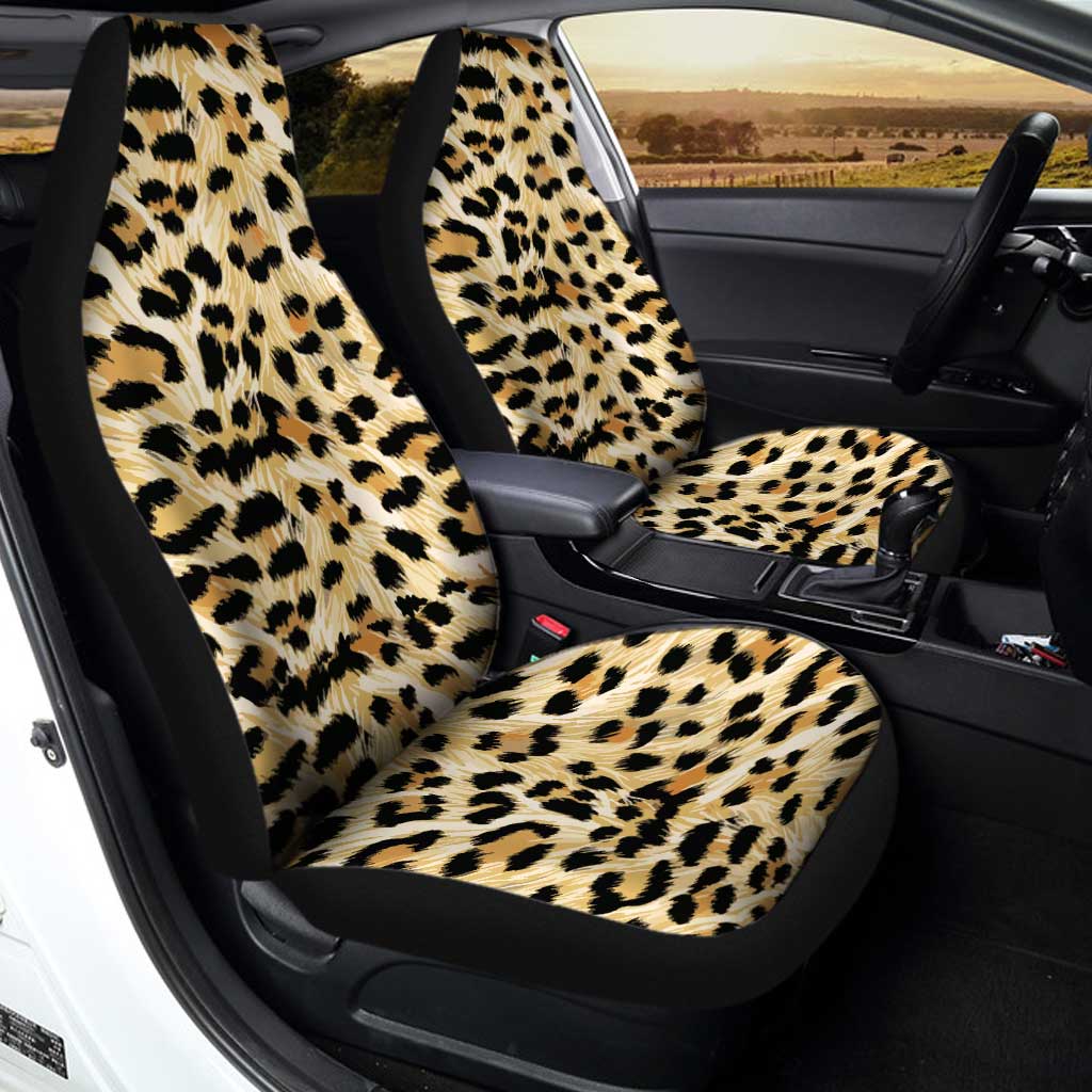 Wild Cheetah Print Car Seat Covers Custom Animal Skin Pattern Car Accessories