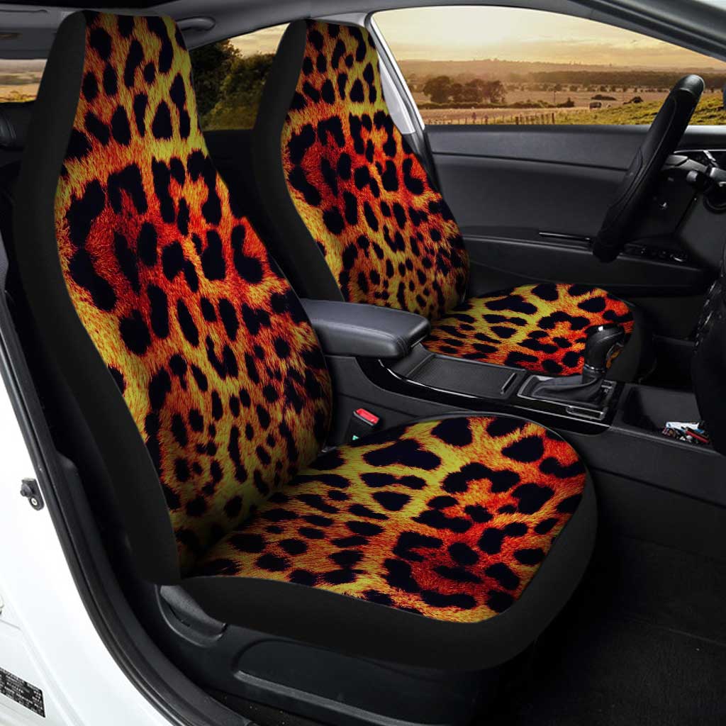 Wild Cheetah Print Car Seat Covers Custom Animal Skin Pattern Car Accessories