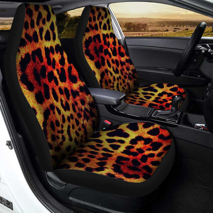 Wild Cheetah Print Car Seat Covers Custom Animal Skin Pattern Car Accessories