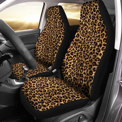 Wild Cheetah Skin Print Car Seat Covers Custom Brown Car Accessories