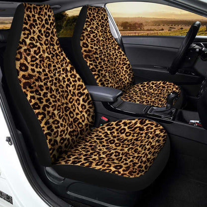 Wild Cheetah Skin Print Car Seat Covers Custom Brown Car Accessories