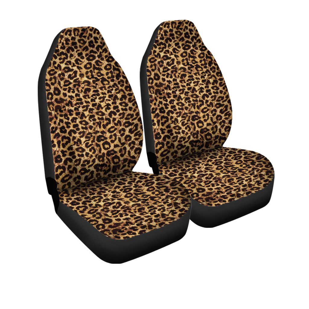 Wild Cheetah Skin Print Car Seat Covers Custom Brown Car Accessories