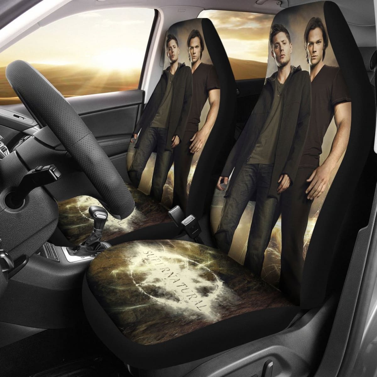 Winchester Brothers Dean & Sam Supernatural Car Seat Covers Mn04 Universal Fit 225721