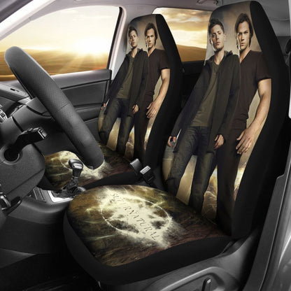 Winchester Brothers Dean & Sam Supernatural Car Seat Covers Mn04 Universal Fit 225721