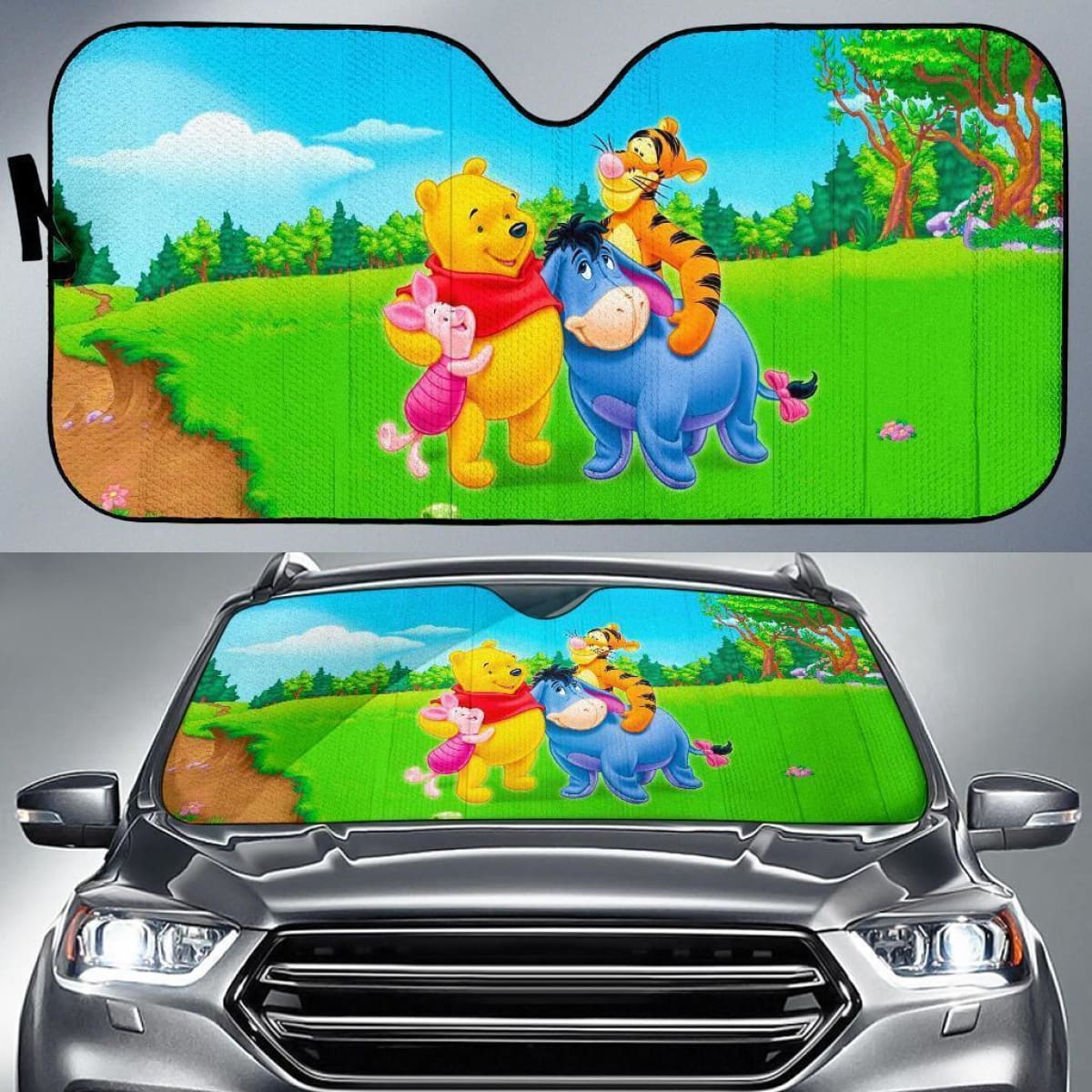 Winnie The Pooh Auto Sun Shade Nh06 Universal Fit 111204