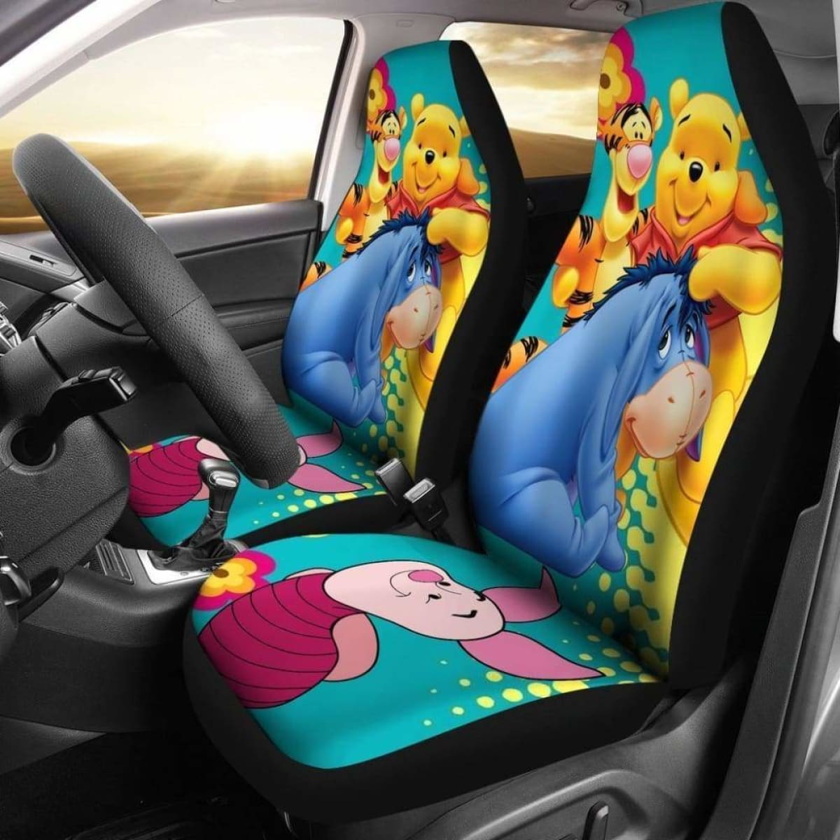 Winnie The Pooh Poster For Fans Car Seat Cover Universal Fit 051012