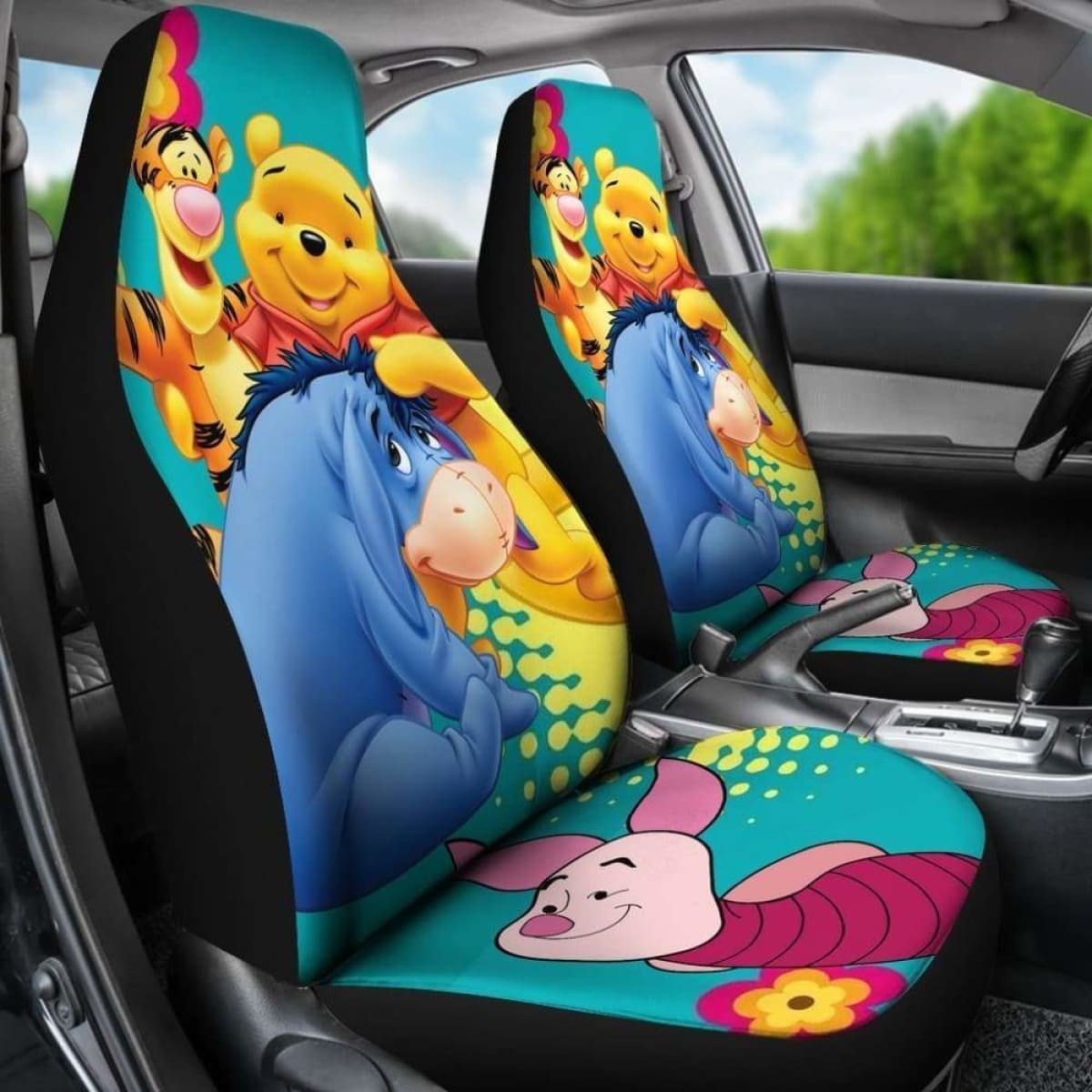 Winnie The Pooh Poster For Fans Car Seat Cover Universal Fit 051012