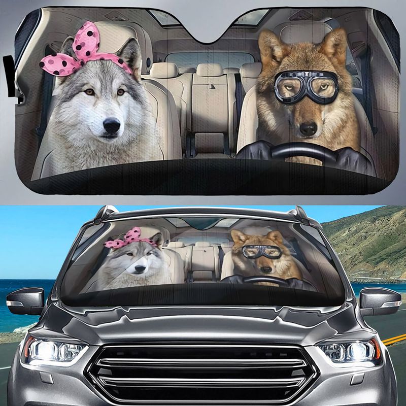 Wolves Car All Over Printed 3D Sun Shade