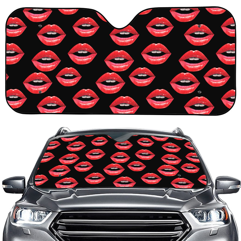 Women's Lips Pattern Print Car Windshield Sun Shade