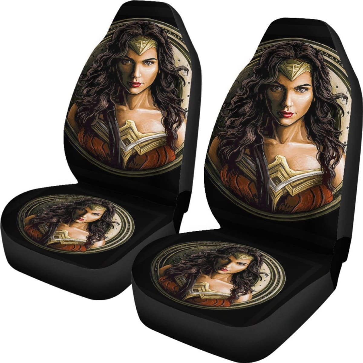 Wonder Woman Art Car Seat Covers Movie Fan Gift H040120 Universal Fit 225311