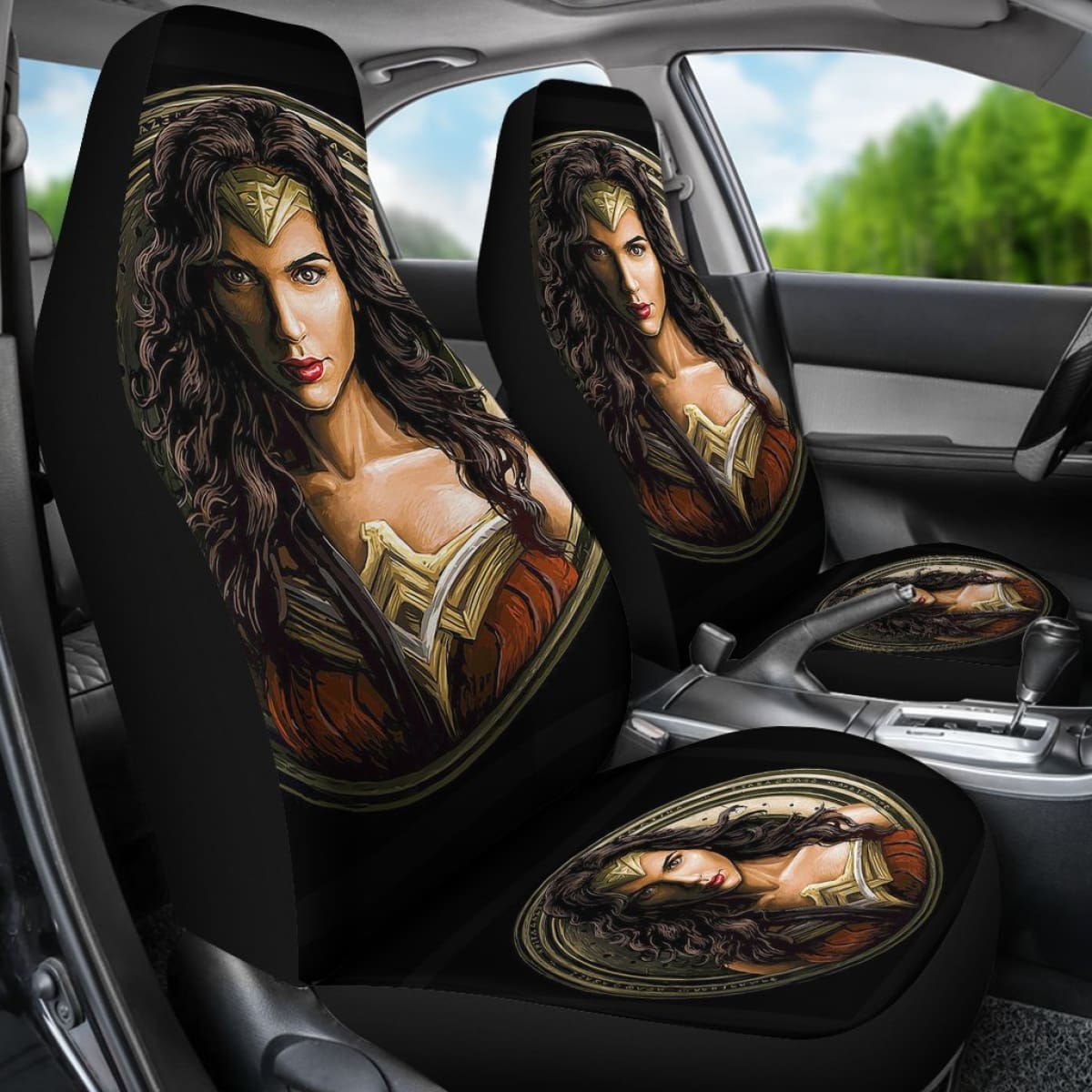 Wonder Woman Art Car Seat Covers Movie Fan Gift H040120 Universal Fit 225311