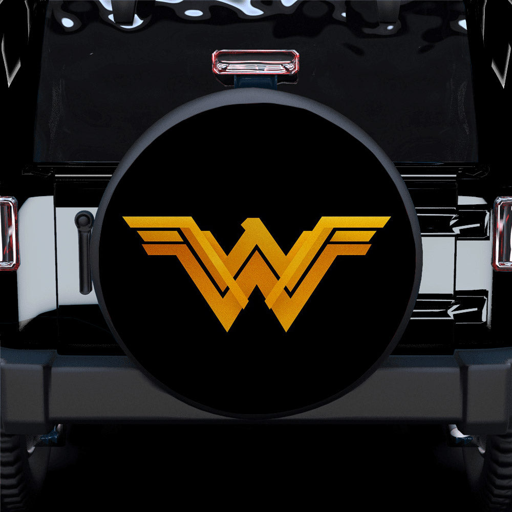 Wonder Woman Black And Yellow Car Spare Tire Cover