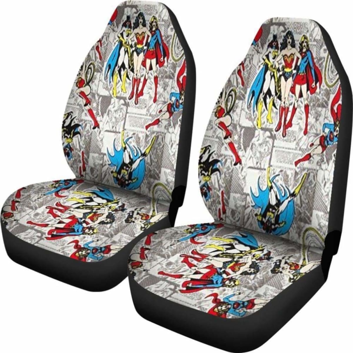 Wonder Woman Cartoon Car Seat Covers Universal Fit 051012