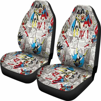 Wonder Woman Cartoon Car Seat Covers Universal Fit 051012